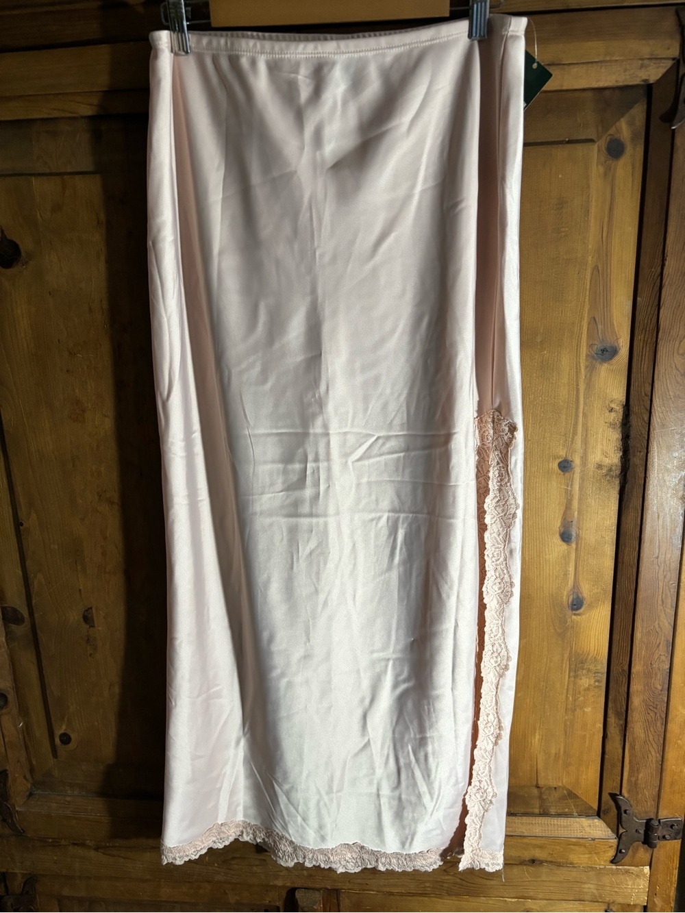 wild fable Pale Pink Lace-Trim Maxi Skirt